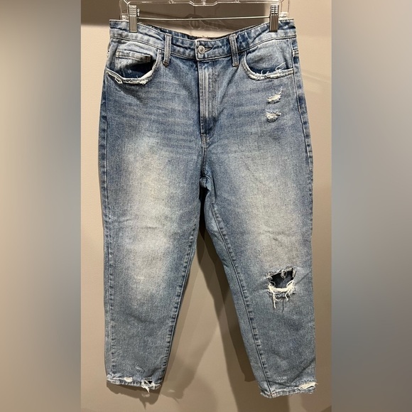 Women’s Vervet High Rise Straight Leg Distressed Jeans Size 30 - Picture 1 of 12